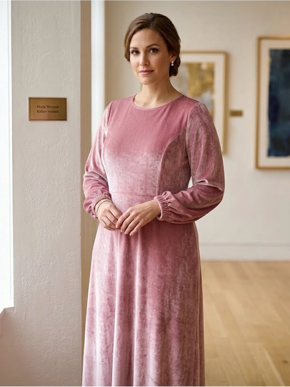 Beautiful Dusty Rose Velvet Maxi Dress | SHEIN CURVE 4XL